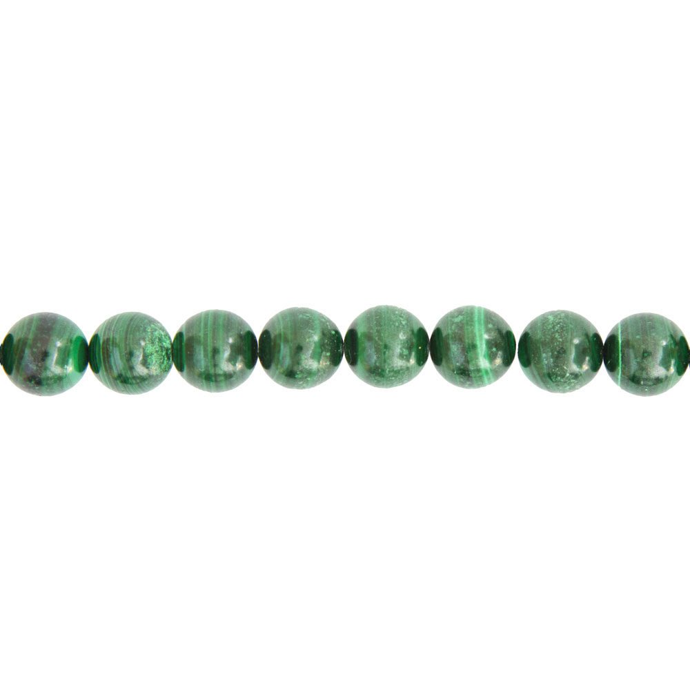 Filo di malachite – pietre sferiche da 6 mm
