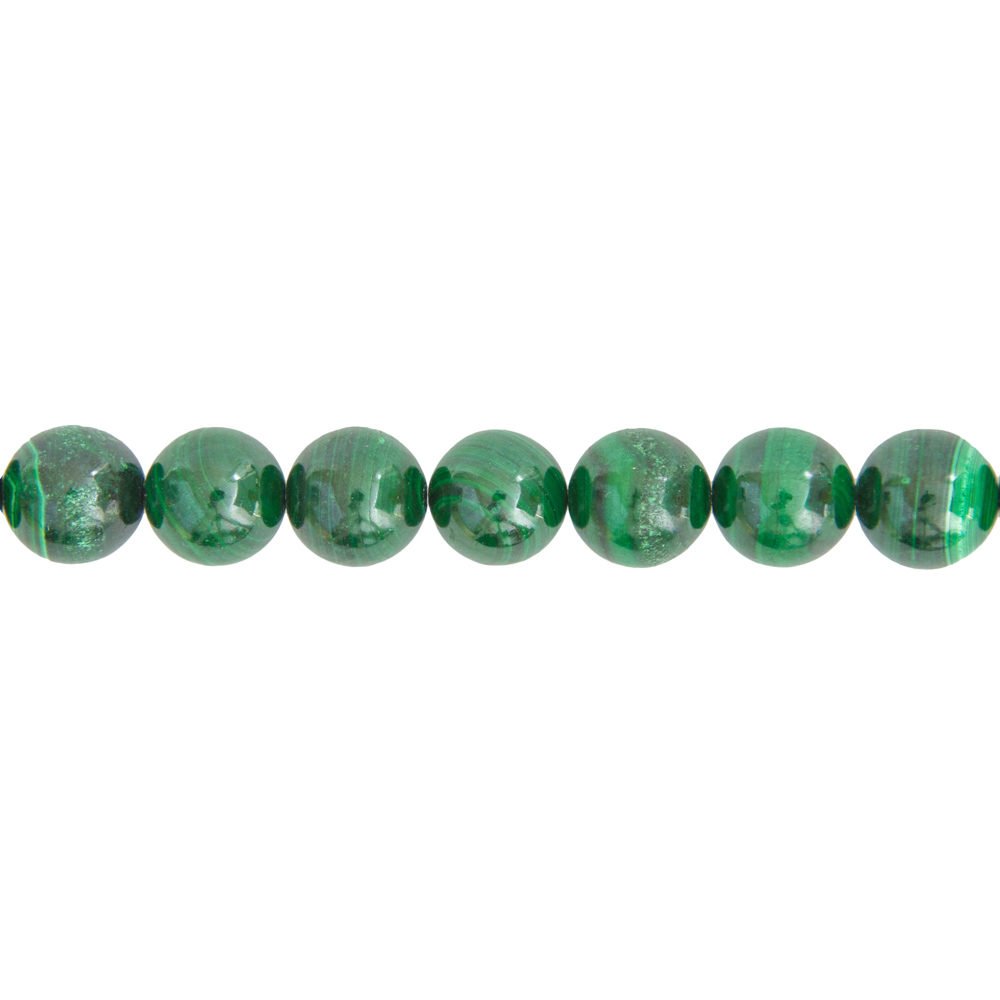 Filo di malachite – pietre sferiche da 6 mm