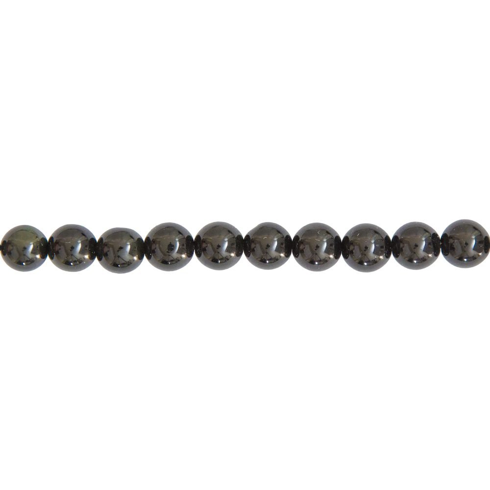 Filo di ossidiana nera – pietre sferiche da 6 mm