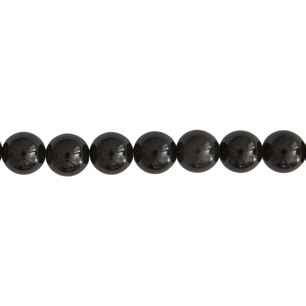 Filo di ossidiana nera – pietre sferiche da 6 mm