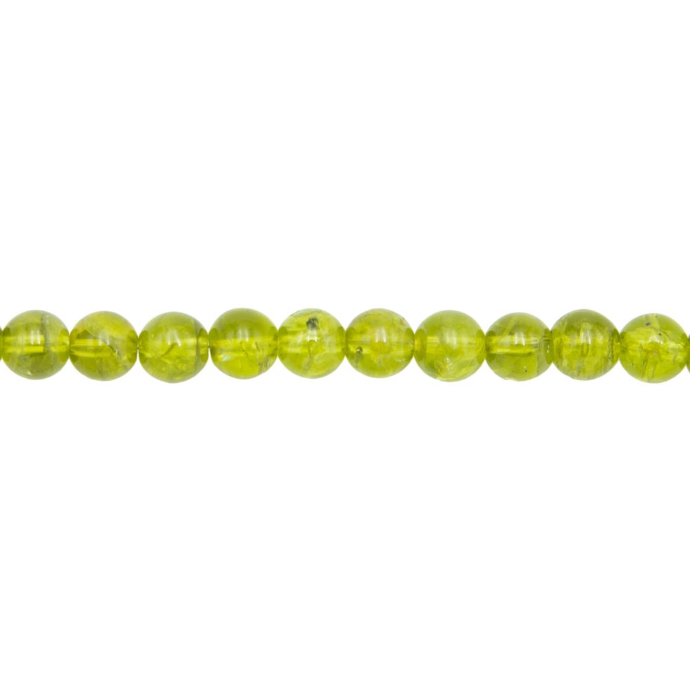 Filo di peridoto – pietre con perline da 6 mm