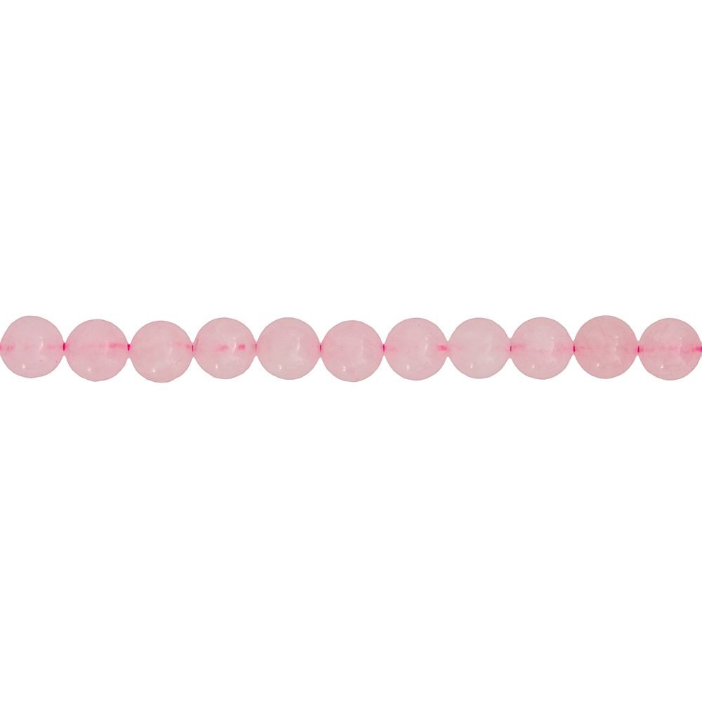 Filo di quarzo rosa – pietre sferiche da 6 mm