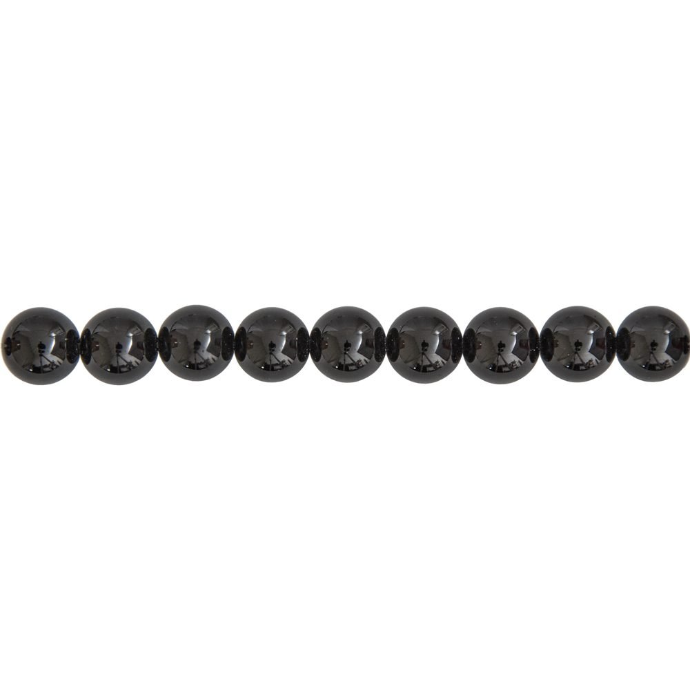 Filo di Tormalina Nera – pietre sferiche da 6 mm