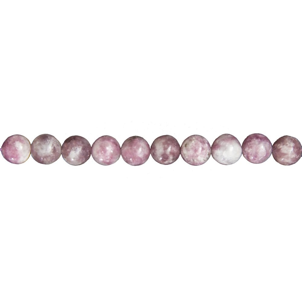 Filo di Tormalina Rosa – pietre sferiche da 6 mm