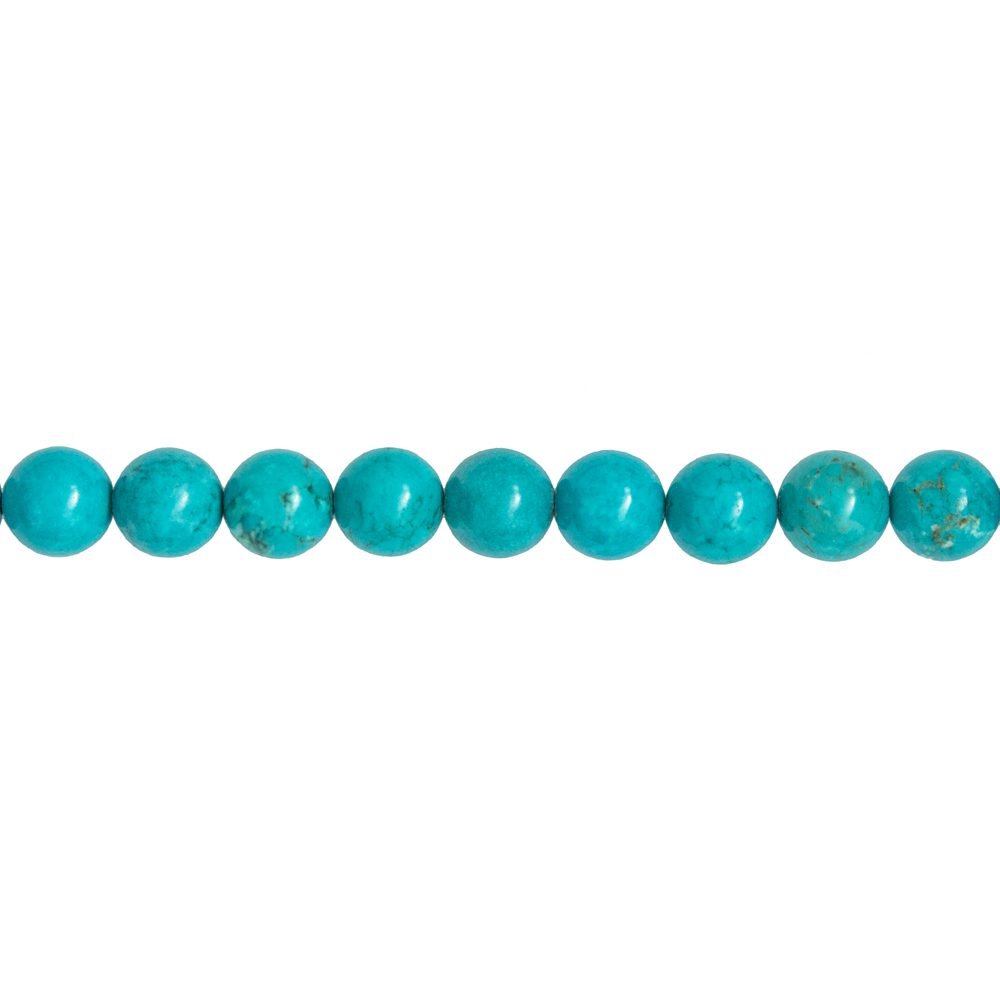 Busta da 5 perle di Turchese stabilizzate – 6mm