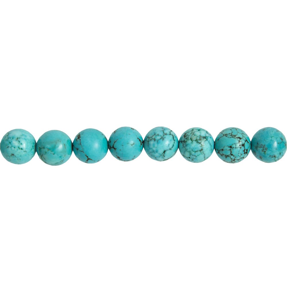 Busta da 5 perle di Turchese stabilizzate – 6mm