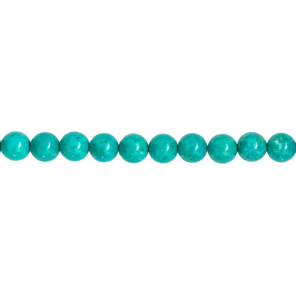 Busta da 5 perle di Turchese stabilizzate – 6mm