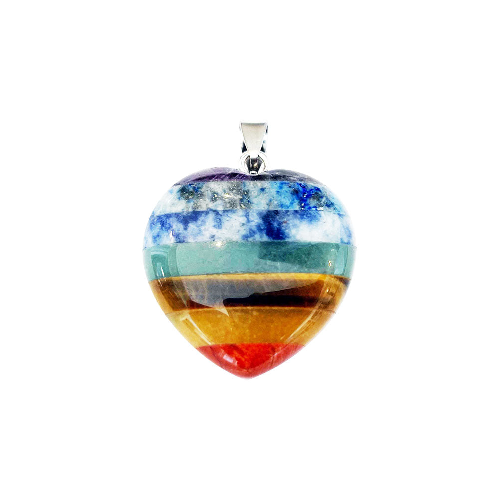 Ciondolo 7 chakra – Cuore bombato