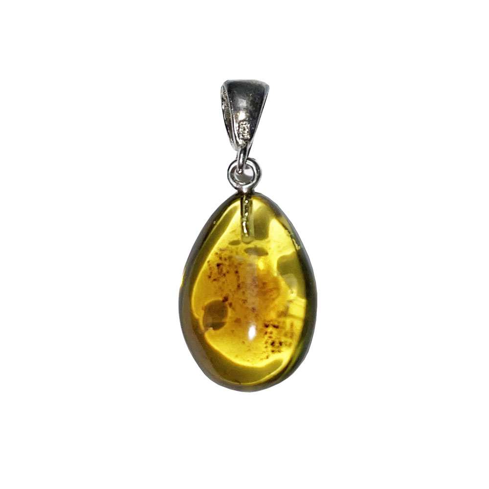 Ciondolo in Ambra Verde – Pietra grezza