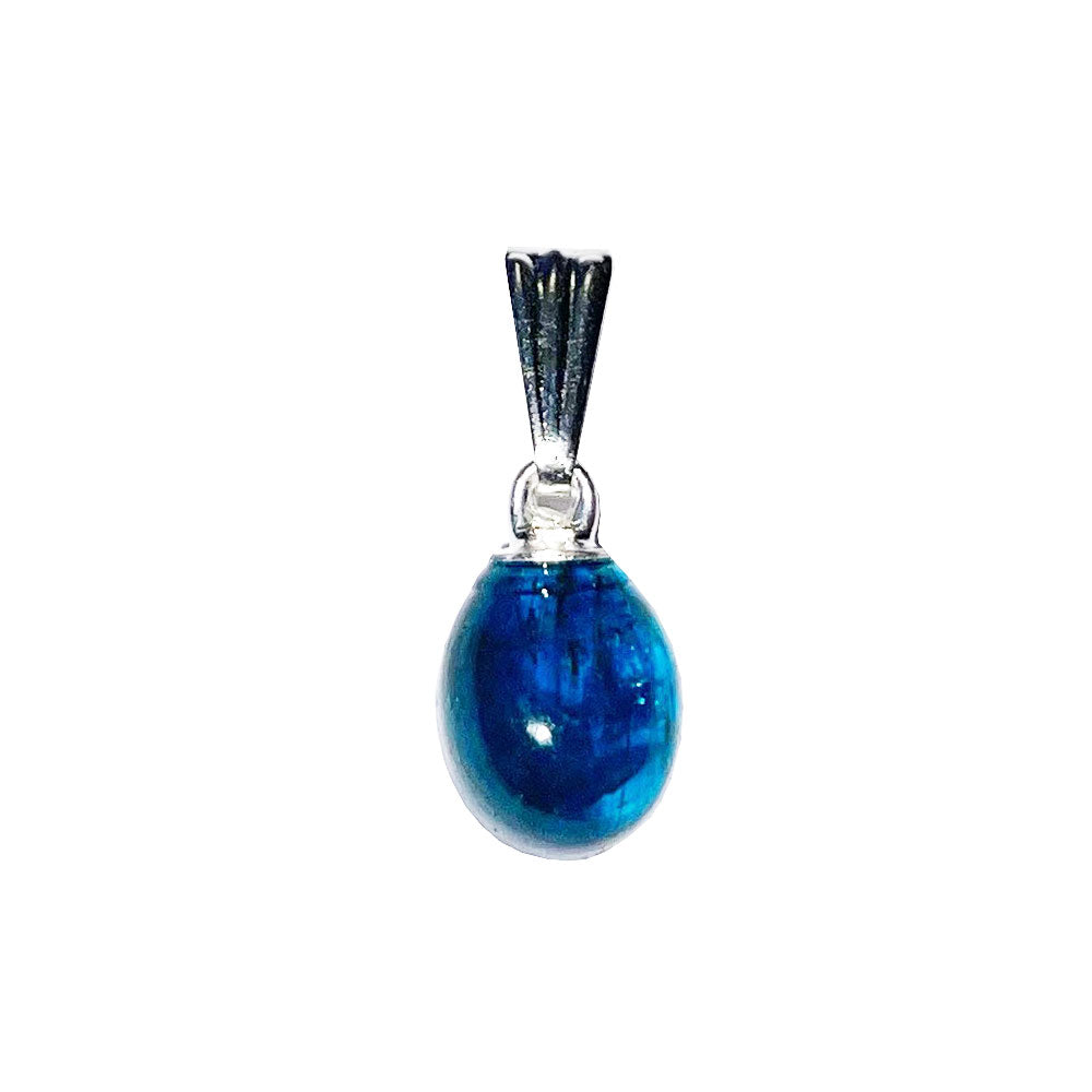 Ciondolo in Apatite Blu – Pietra Piatta