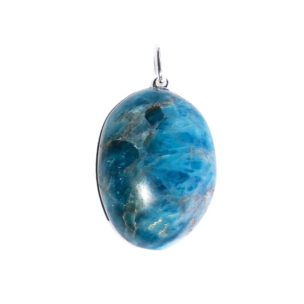 Ciondolo in Apatite blu – Pietra burattata