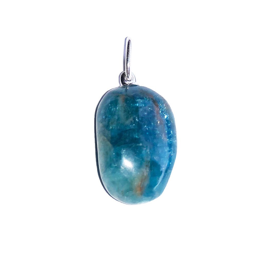 Ciondolo in Apatite blu – Pietra burattata