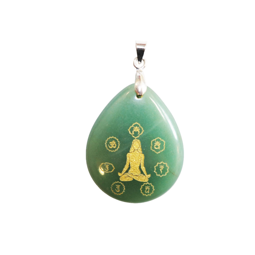 Ciondolo Avventurina Verde – Yoga 7 chakra