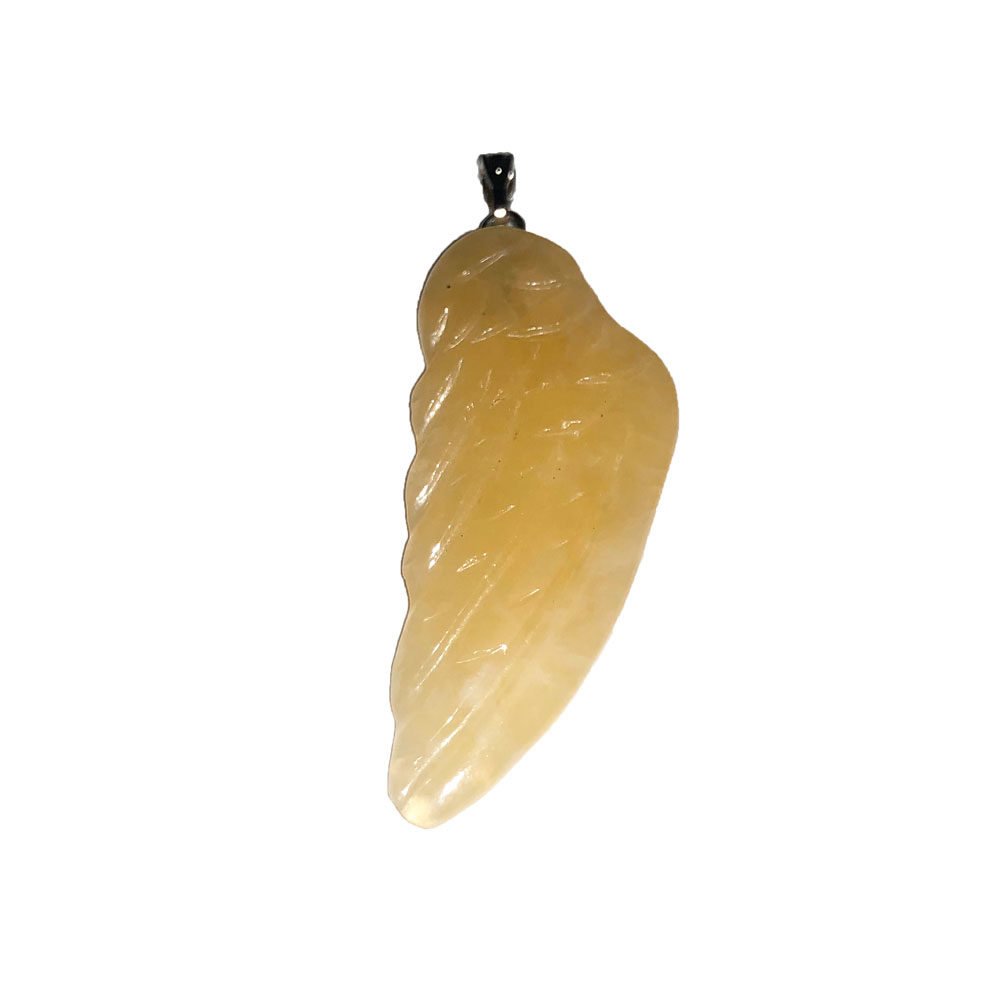 Ciondolo in Calcite Arancione – Ala d'angelo