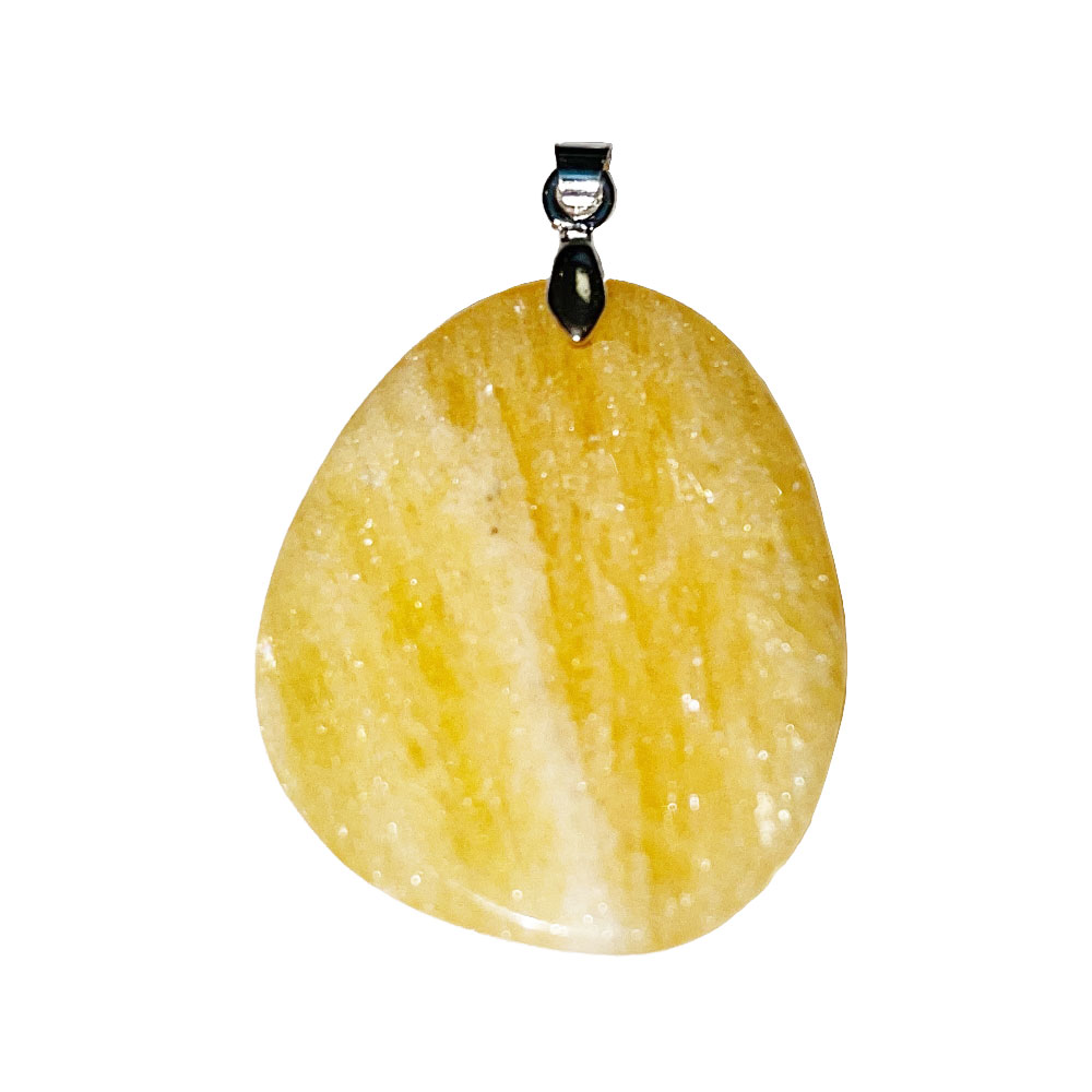 Pendente in Calcite Arancione – Pietra Piatta