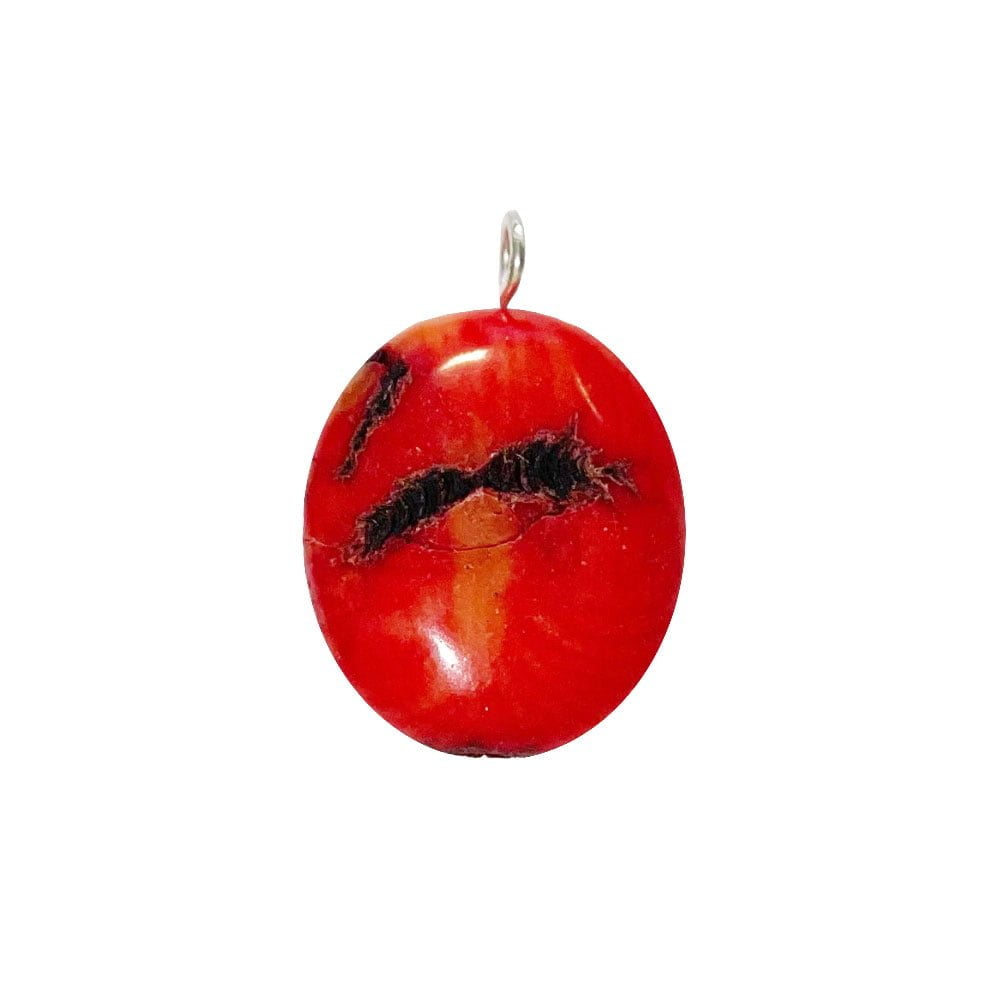 Ciondolo Corallo Rosso – Pietra Piatta