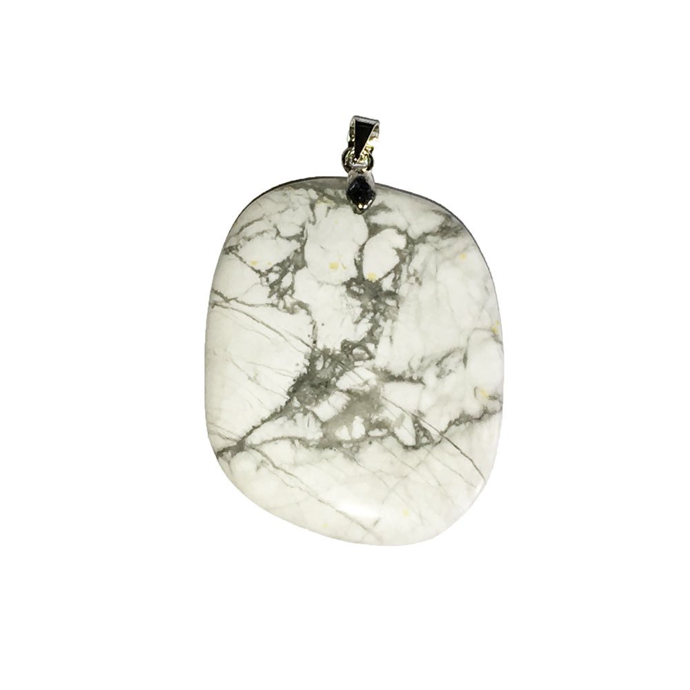 Ciondolo Howlite – Pietra Piatta