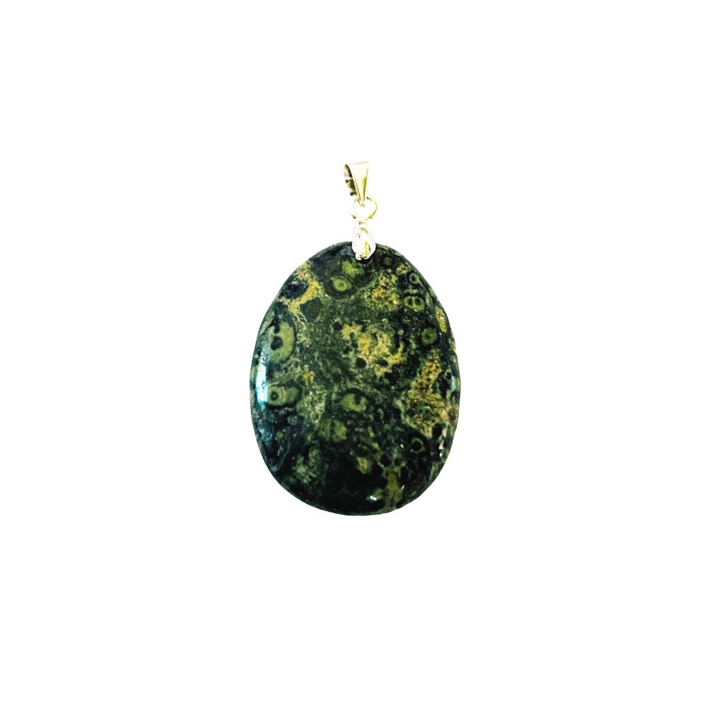 Pendente Kambamba Jasper – Pietra piatta