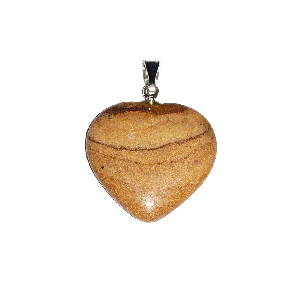 Pendente in diaspro paesaggio – Cuore piccolo