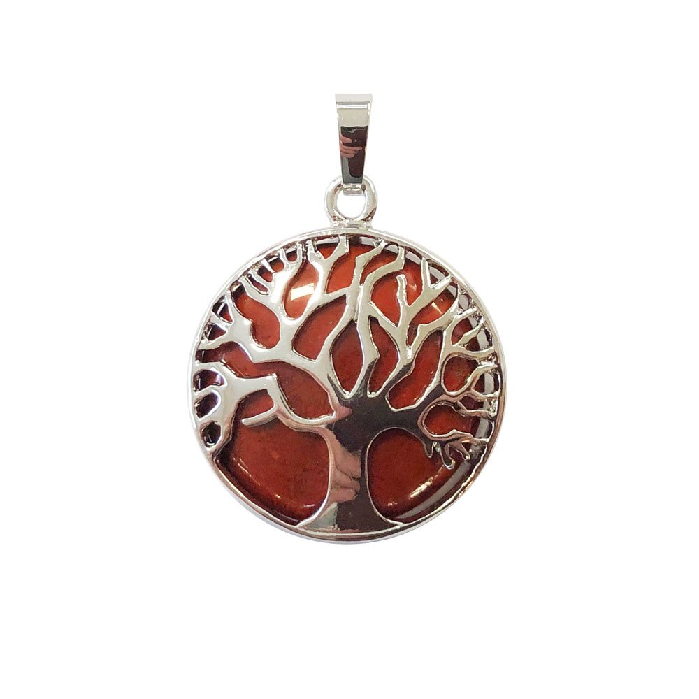 Ciondolo in Diaspro Rosso – Albero della Vita