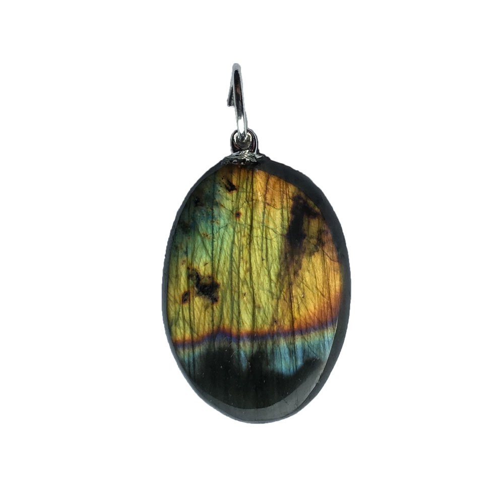 Ciondolo labradorite – Pietra piatta