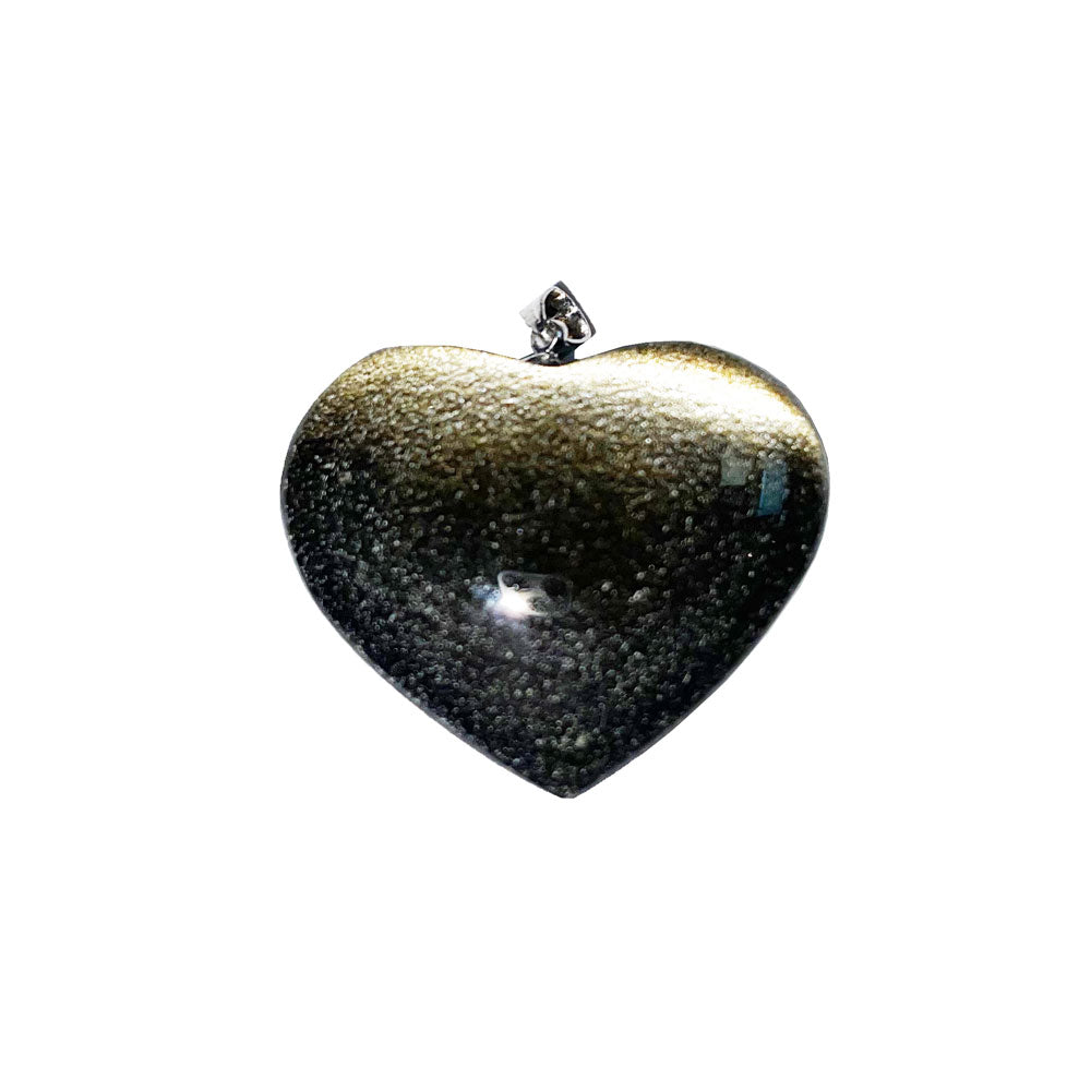 Ciondolo in ossidiana dorata – Piccolo cuore