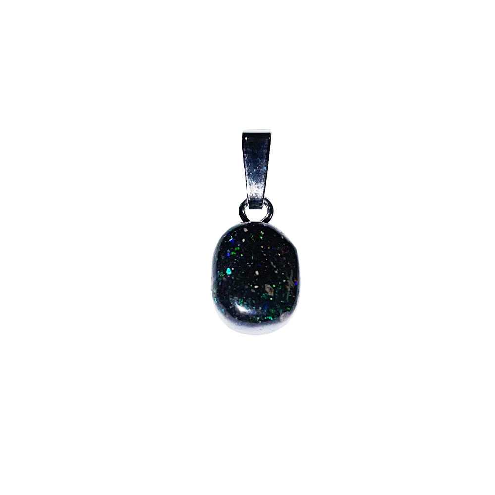 Ciondolo opale nero – Pietra burattata