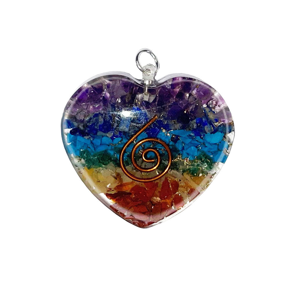 Ciondolo Orgonite 7 Chakra – Piccolo Cuore