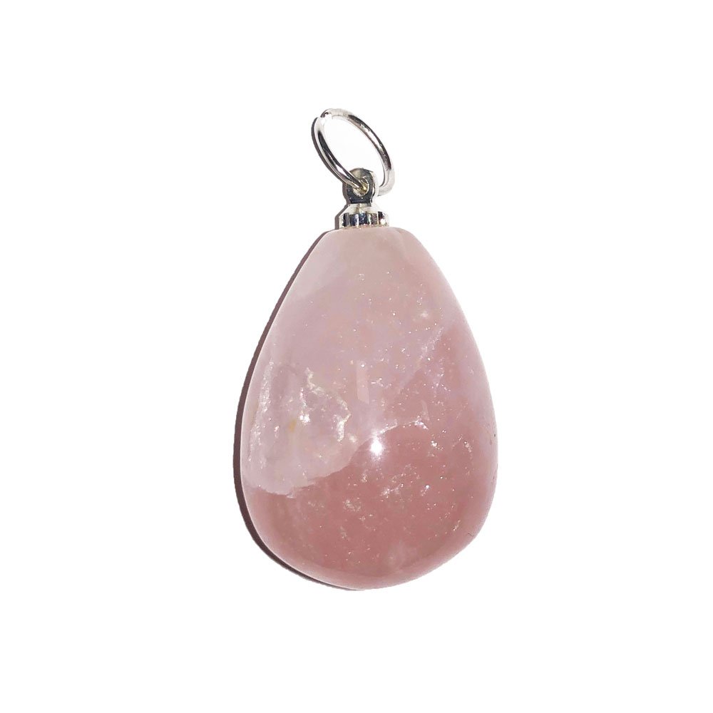 Ciondolo in quarzo rosa – Goccia d'acqua