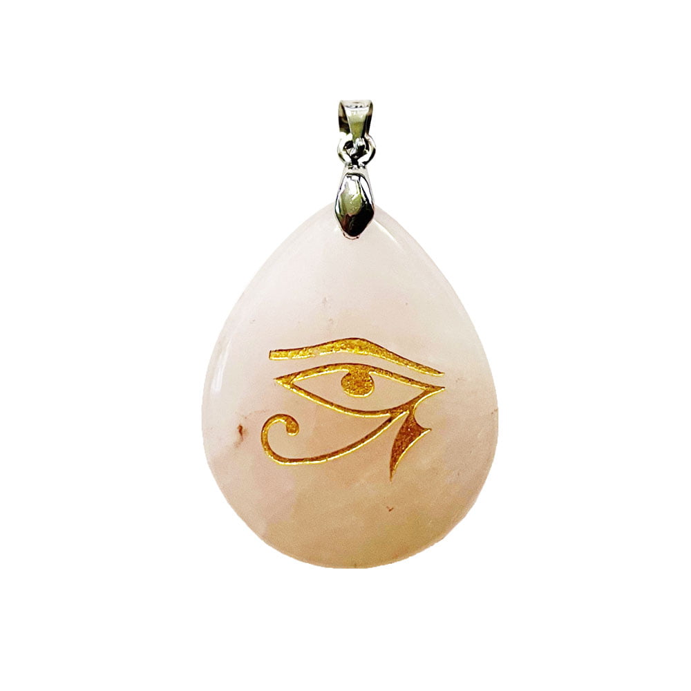 Ciondolo in quarzo rosa – Occhio di Horus