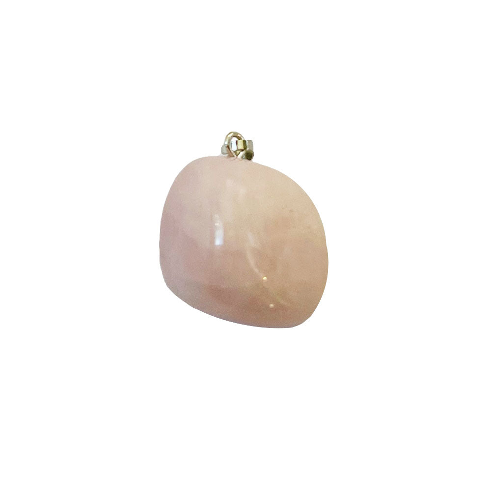 Ciondolo in quarzo rosa – Pietra burattata