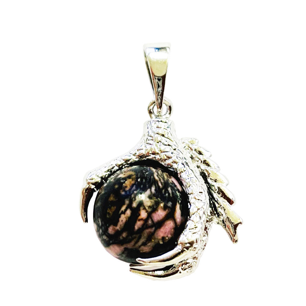 Ciondolo in rodonite – Mano di drago
