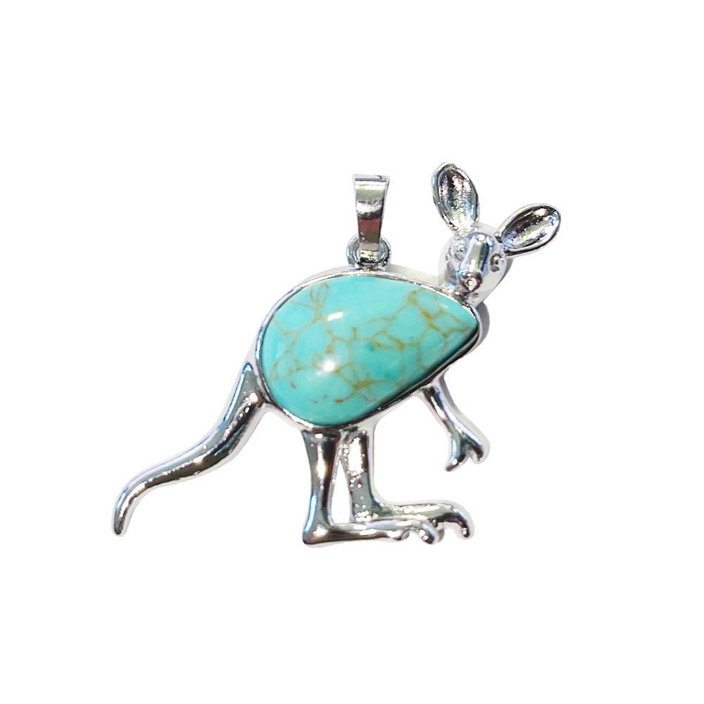 Ciondolo Turchese Stabilizzato – Canguro