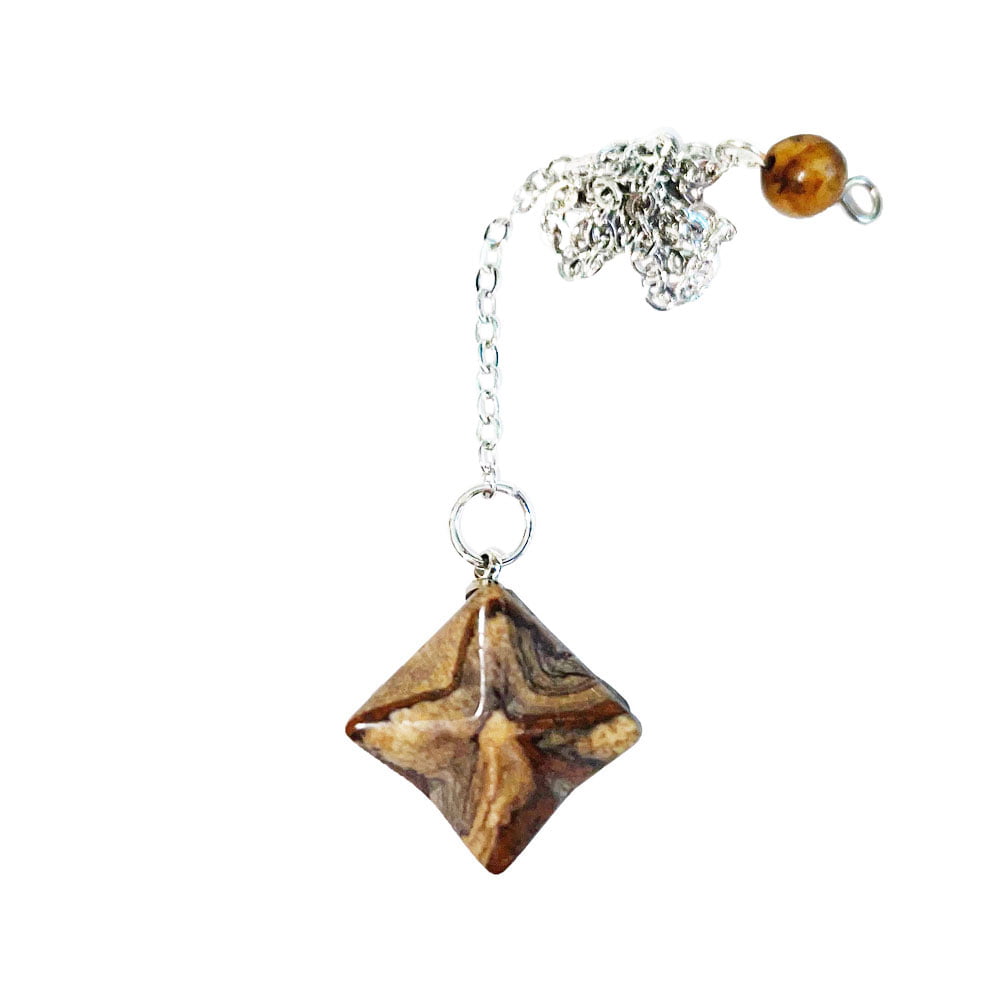 Pendolo di Diaspro Paesaggistico – Merkaba
