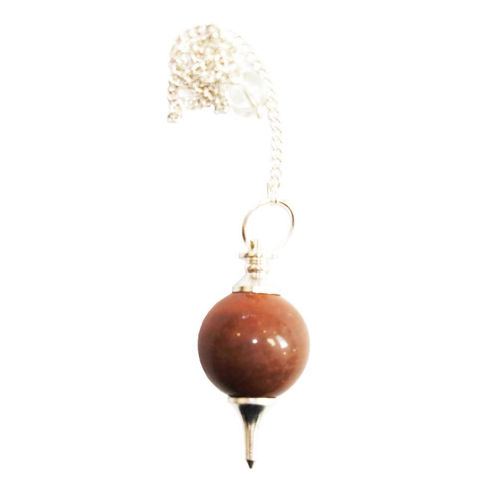 Pendolo in Diaspro Rosso – Sfera