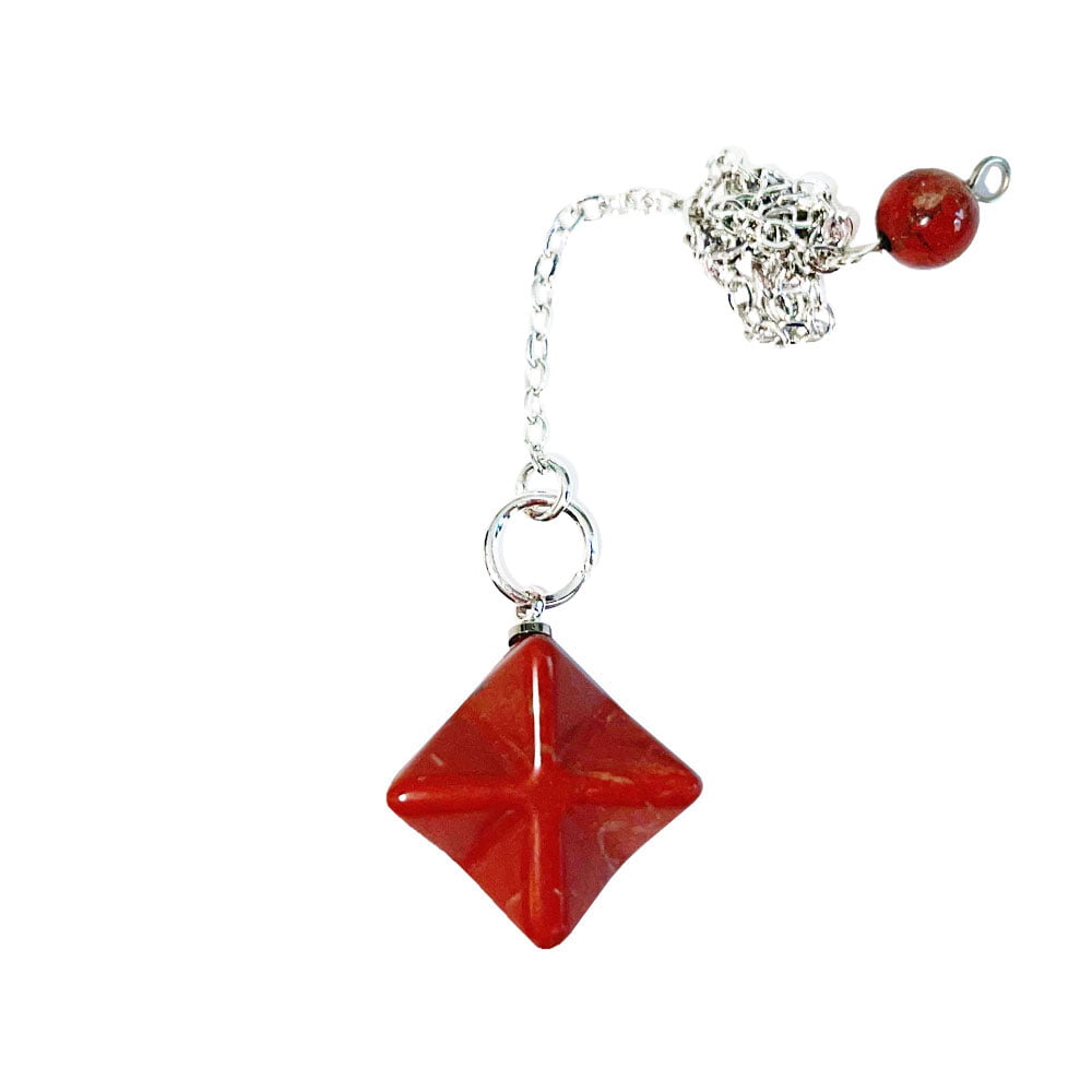 Pendolo in Diaspro Rosso – Merkaba