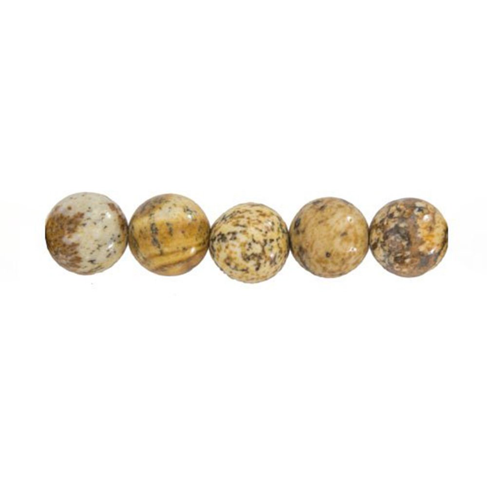 Filo di diaspro paesaggistico – pietre sferiche da 6 mm