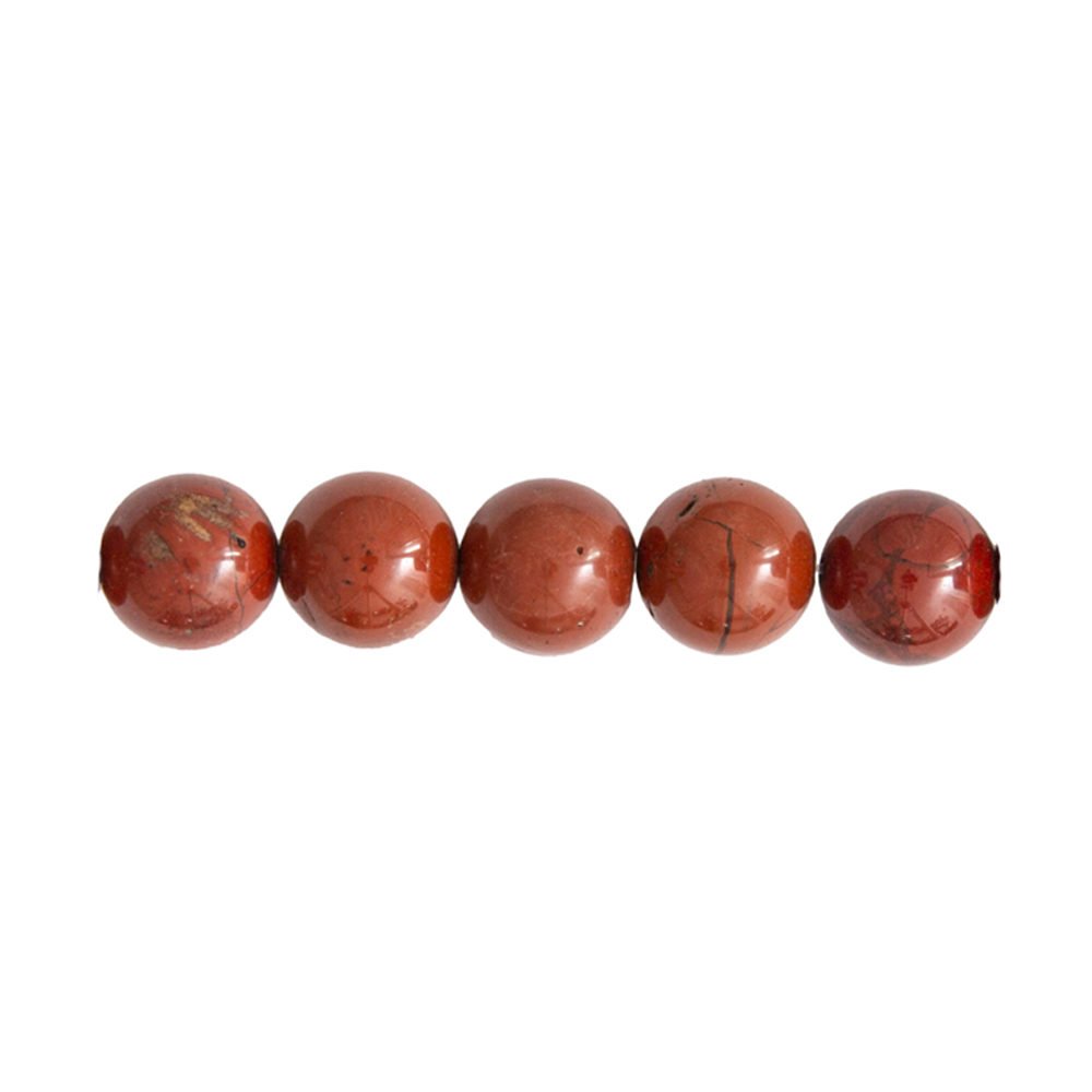 Filo di diaspro rosso – pietre sferiche da 6 mm