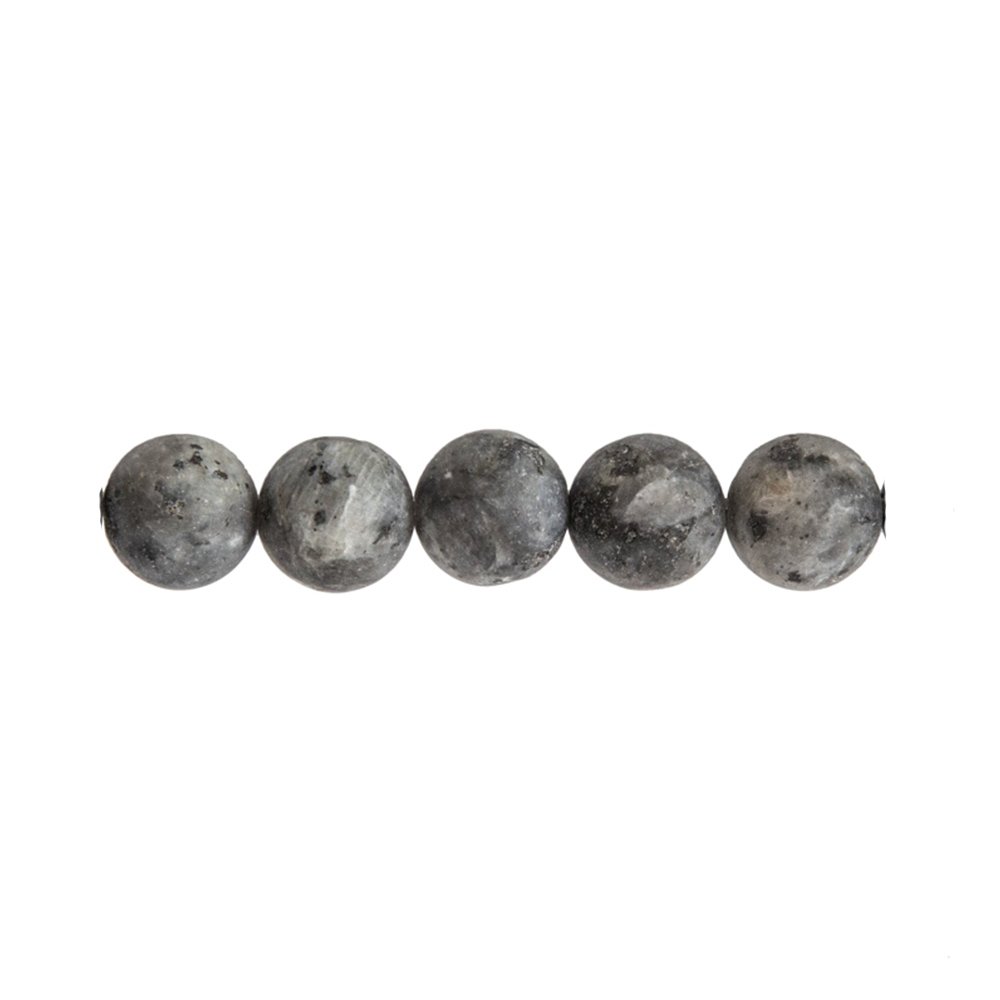 Filo Larvikite – Pietre sferiche da 6 mm