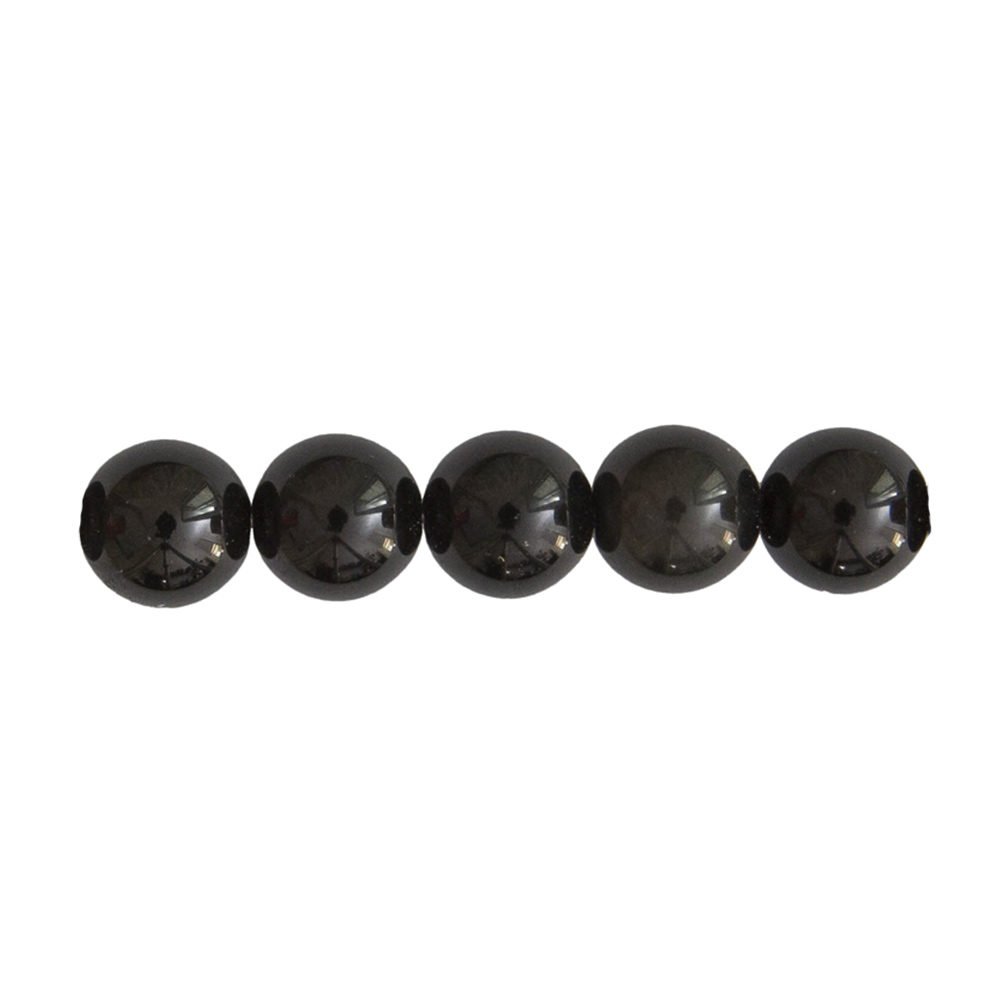 Filo di ossidiana nera – pietre sferiche da 6 mm