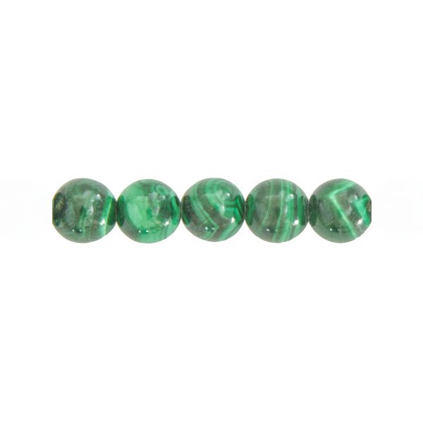 Filo di malachite – pietre sferiche da 6 mm