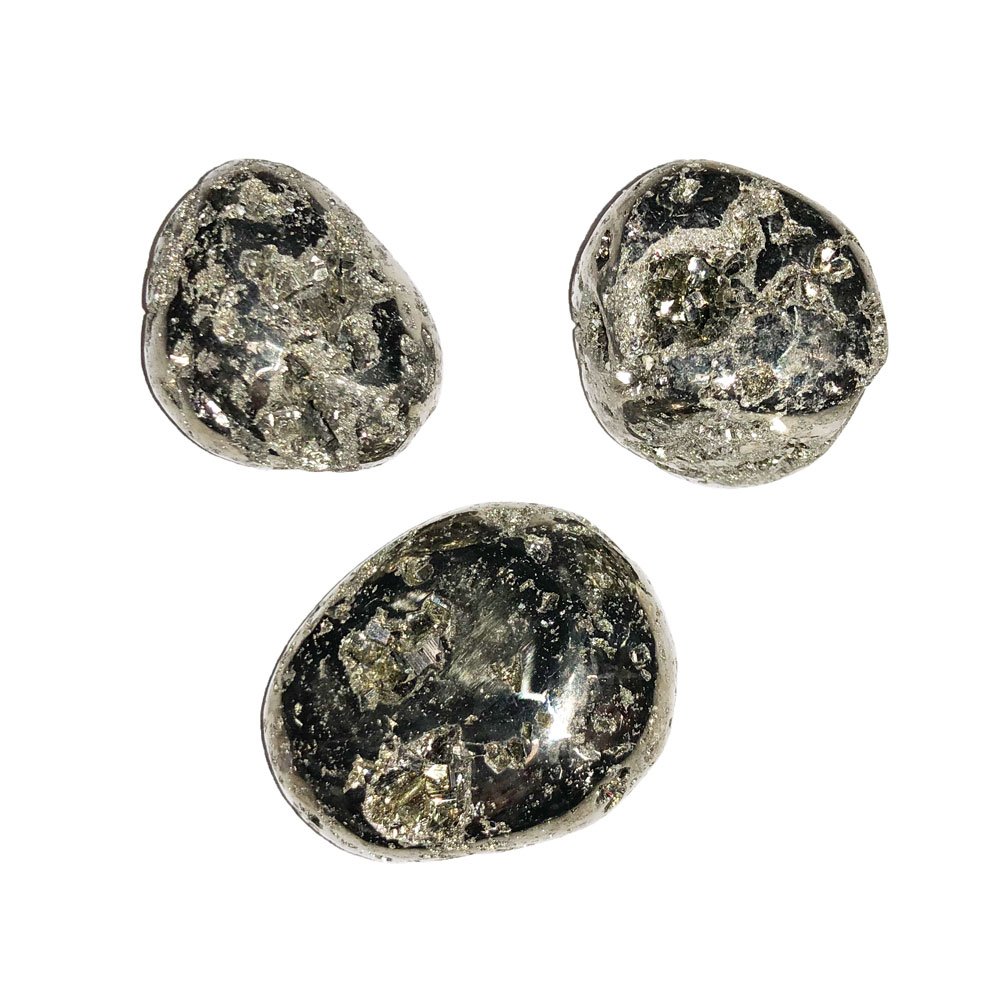 Pietra burattata di pirite proveniente dal Perù