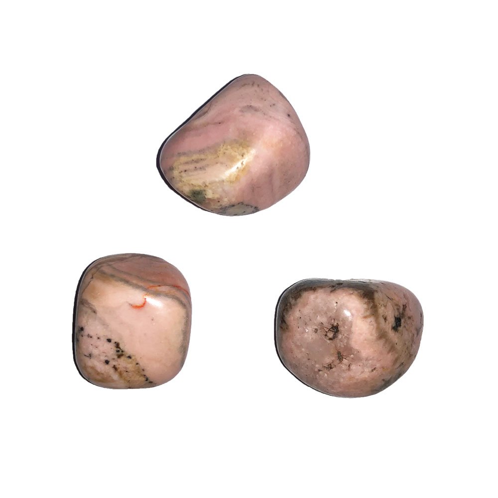 Pietra burattata con rodocrosite