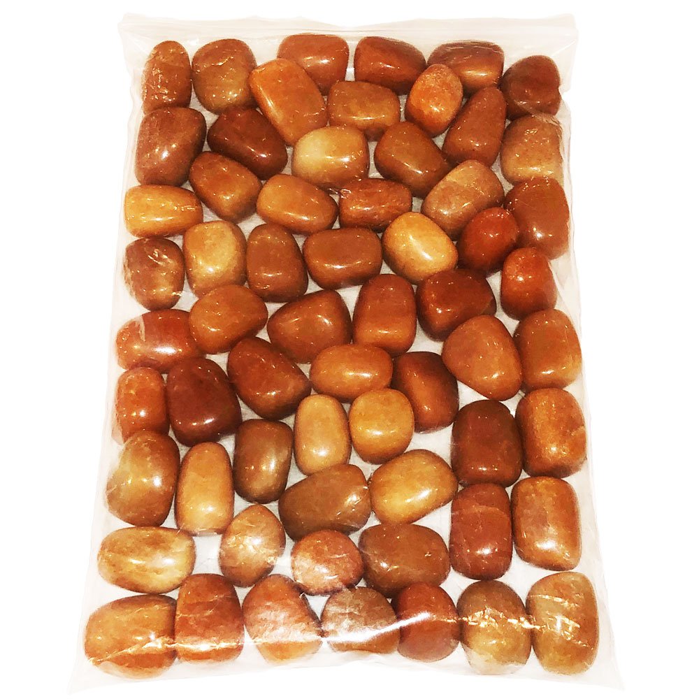 Pietra burattata avventurina rossa