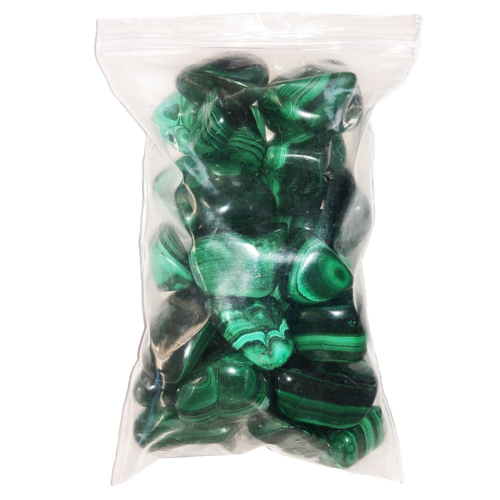Pietra burattata di malachite