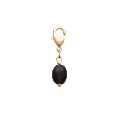 Charm in ossidiana nera – Placcato oro