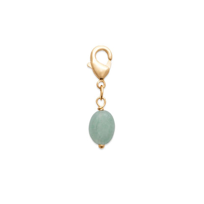 Charm in quartzite verde – Placcato oro