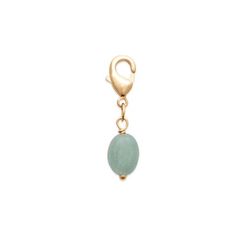 Charm in quartzite verde – Placcato oro
