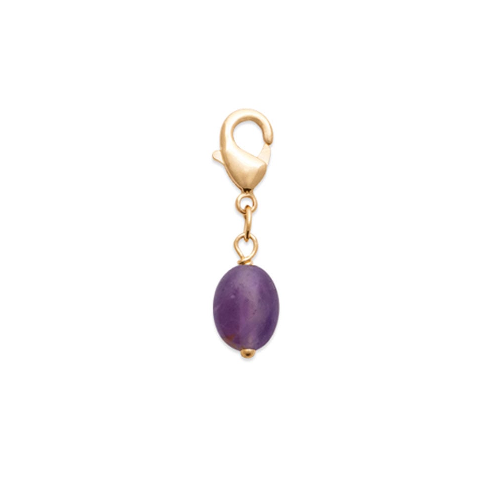 Charm in ametista – Placcato oro