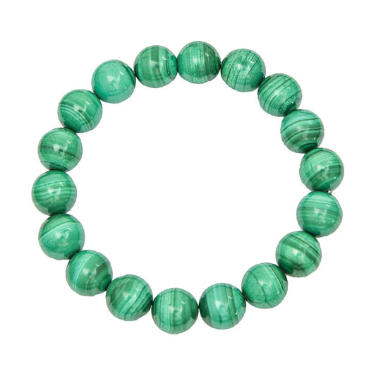 Bracciale in malachite – Perle da 10 mm